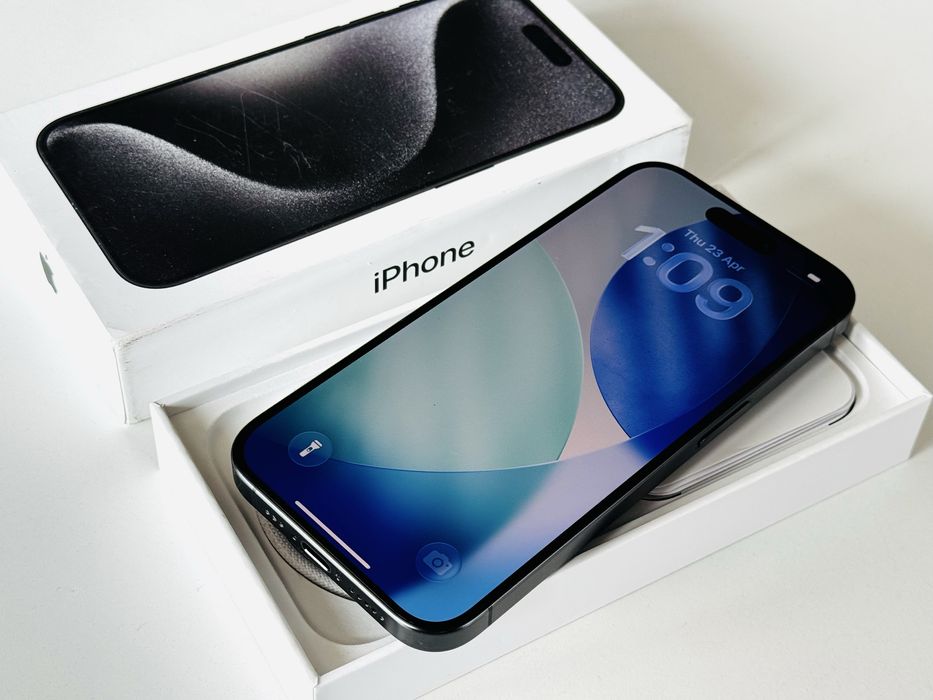 Iphone 15 Pro 128GB Black Titanium 100% Батерия! Гаранция 6 месеца