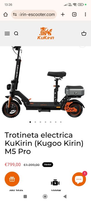 Trotinetă Electrică KuKirin M5 Pro – Putere, Confort și Performanță Of