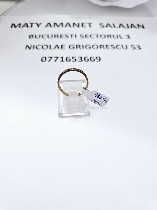 Vand inel dama din aur 14 k 1.5 g cod 934