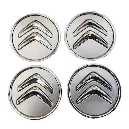 Set 4 capace jante aliaj Citroen 60mm, culoare negru gri