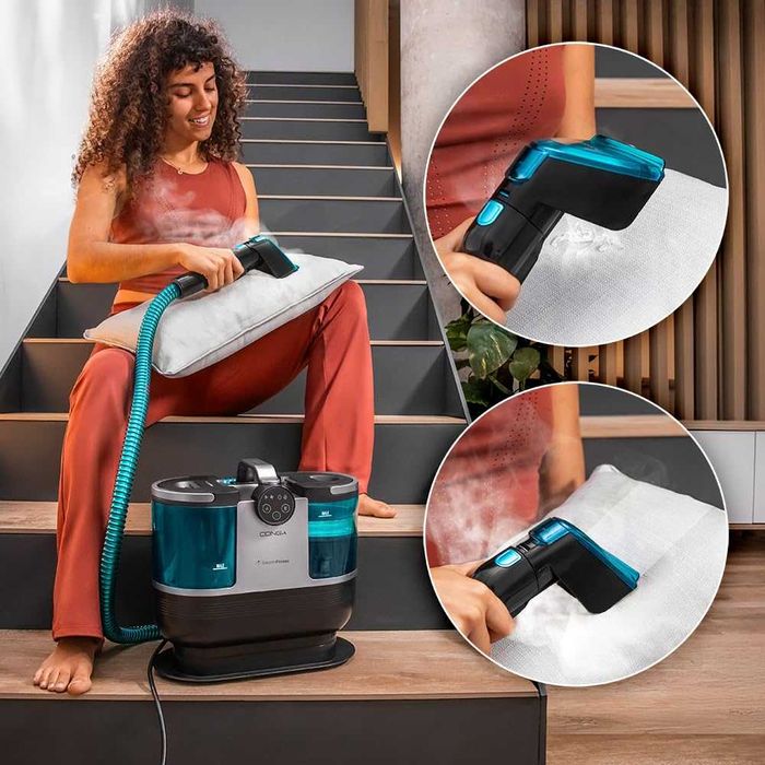 2 в 1 перяща прахосмукачка с пара и приставка за миене на прозорци Cecotec Conga 7000 Carpet&Spot Clean Steam