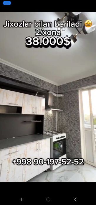 Kvartira 2 xonali Superda 52 kv