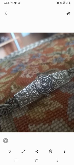 Стар възрожденски колан за носии сребърен