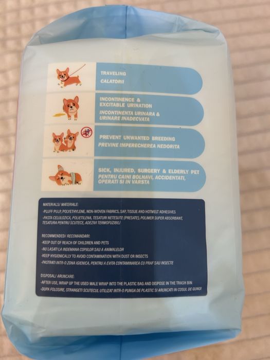 Scutece caini Clean Pets Masculi talie mica S