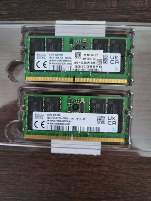 Memorii ram  SK hynix 32 gb ddr 5( 2x16gb )