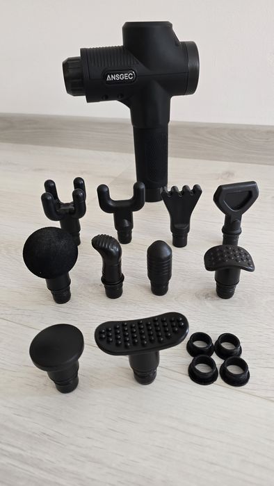 Pistol de masaj ANSGEC- 30 viteze, 10 capete, geanta originala
