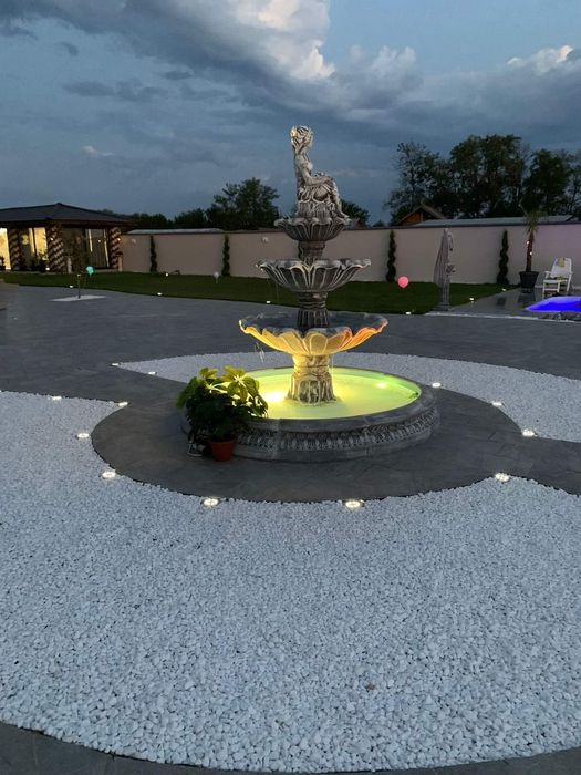 Piatra Gradina amenajari depozit Pietricele albe thasos rotunjita