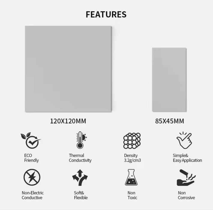 TEUCER TP400 14.8 W/mK Thermal Pad - Високоефективни Термални Падове