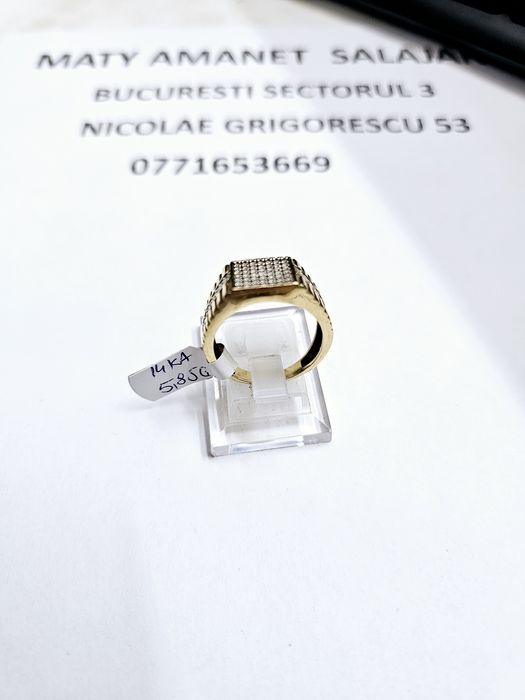 Vand inel barbatesc din aur 14 k 5.85 g cod 454