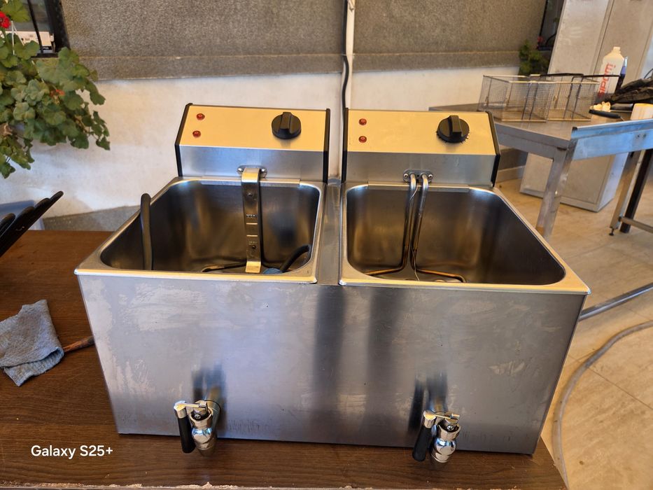 Masa rece inox 3 usi Ghiuveta dubla Grătar electric Fripteuza electrică Cuțit electric  Aparat mentiunt cartofi calzi