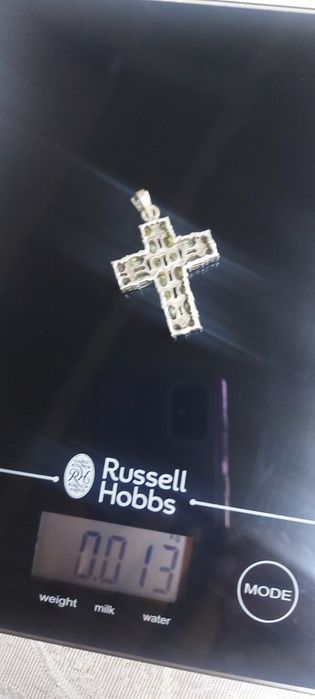 Сребърен кръст с Цитрин