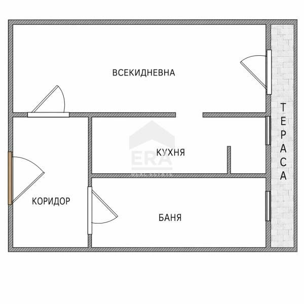 Едностаен тухлен апартамент в центъра