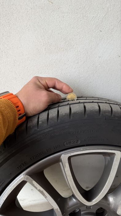 Оригинални джанти от Lancia Delta 3 с гуми Hankook