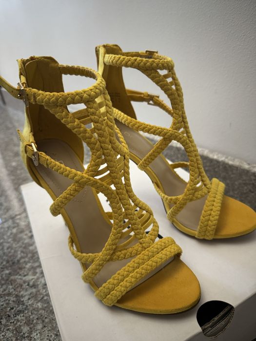 Sandale noi Aldo din piele cu bretele impletite