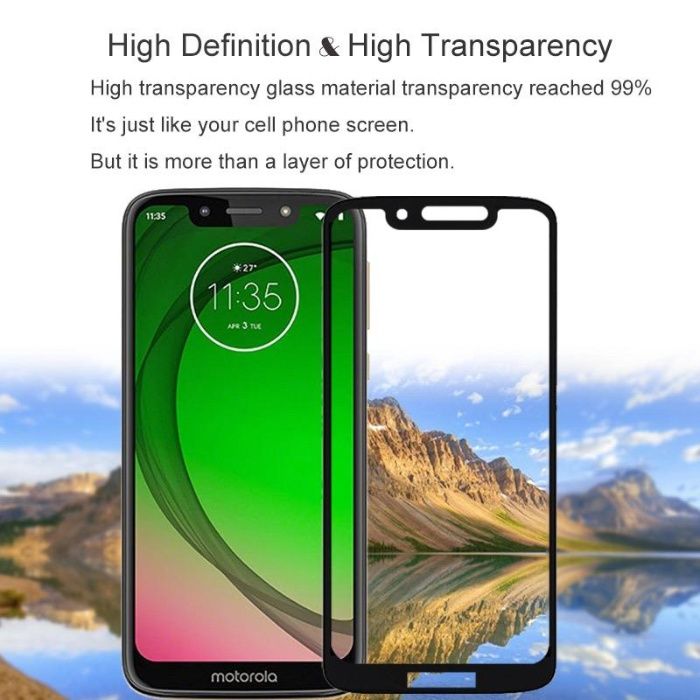 Folie sticla 9D FULL GLUE pt. Motorola Moto E6 Plus , Moto E6s