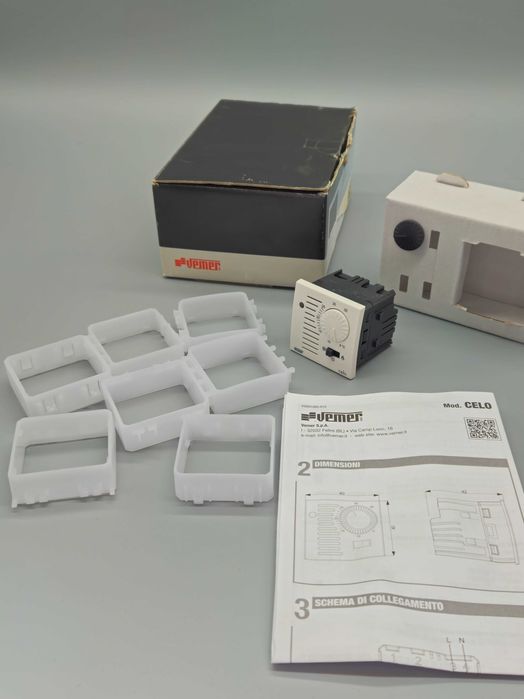 Вграден електронен стаен термостат Vemer CELO VE789400 (БЯЛ)