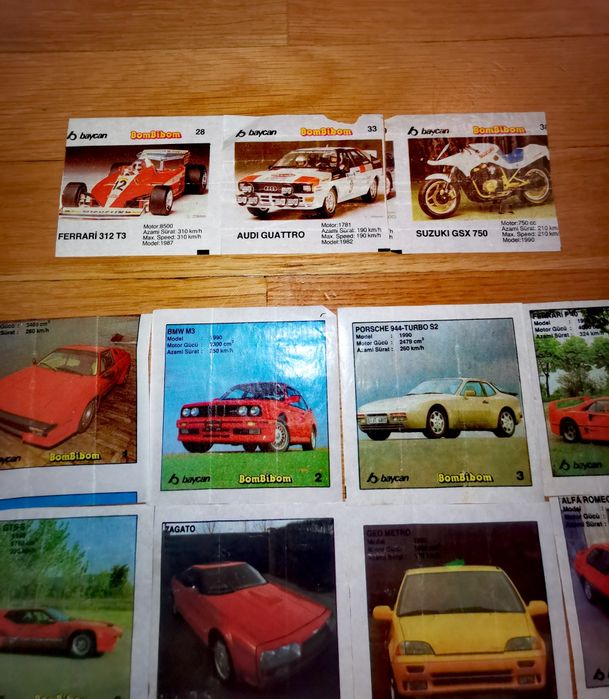 Колекция от картички с коли "BomBibom"