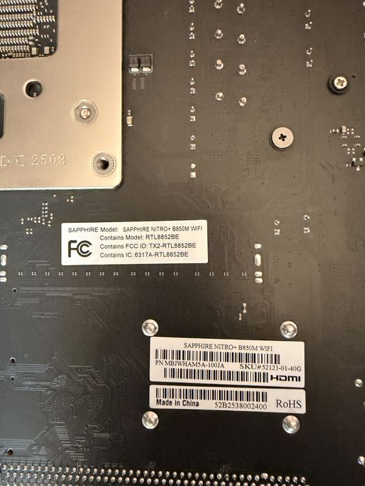 Дънна платка Sapphire Nitro B850 WiFi AM5 AMD Ryzen// Motherboard Sapphire Nitro+ B850M
