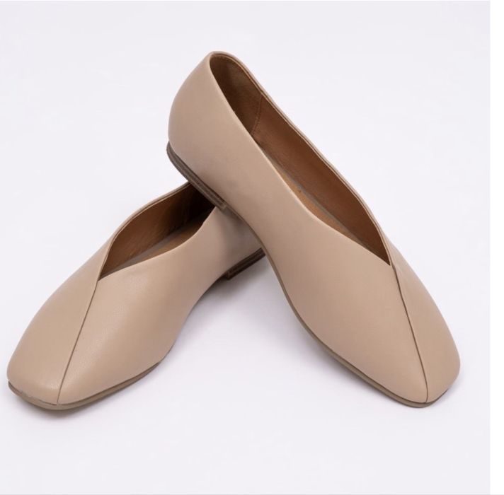 Балетки кожаныеее