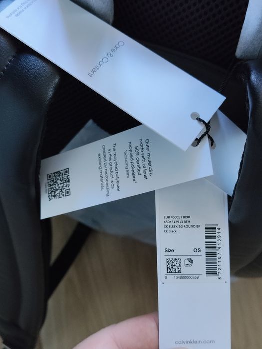 Calvin Klein sleek 2g rotund up rucsac de oraș unisex nou original