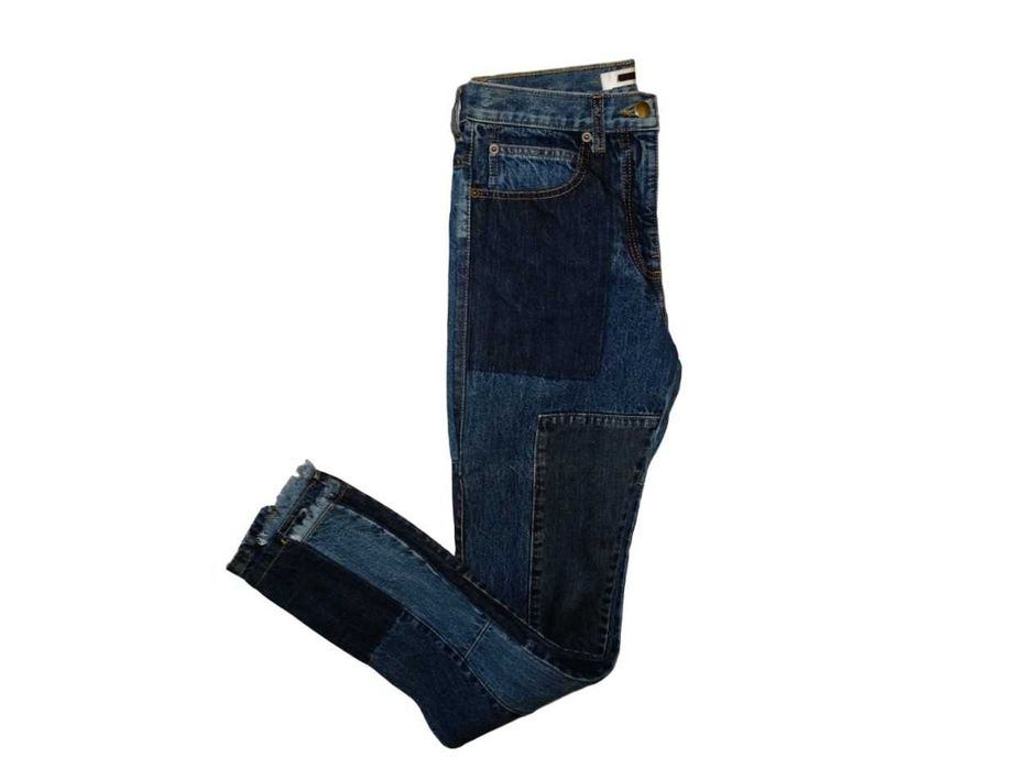 Дамски дънки в стил пачуърк от Alexander Mcqueen  модел "Patti"