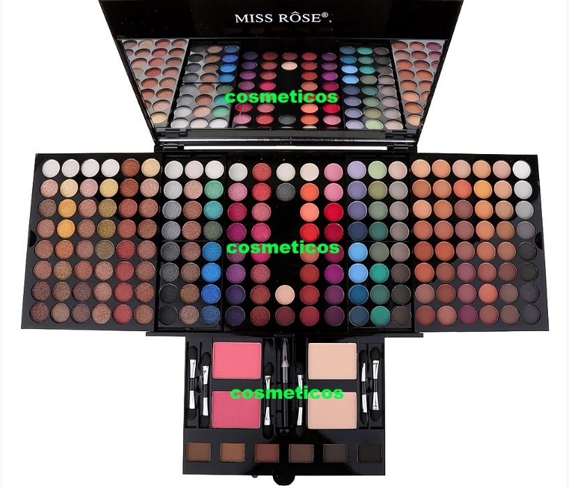 Trusa machiaj, Miss Rose 190 culori, MAKE UP , Blush, Eyeliner, Pudra