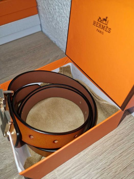 Curea Hermes din piele maro