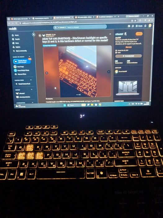 продам asus tuf a16 r7 170, rtx 4050
