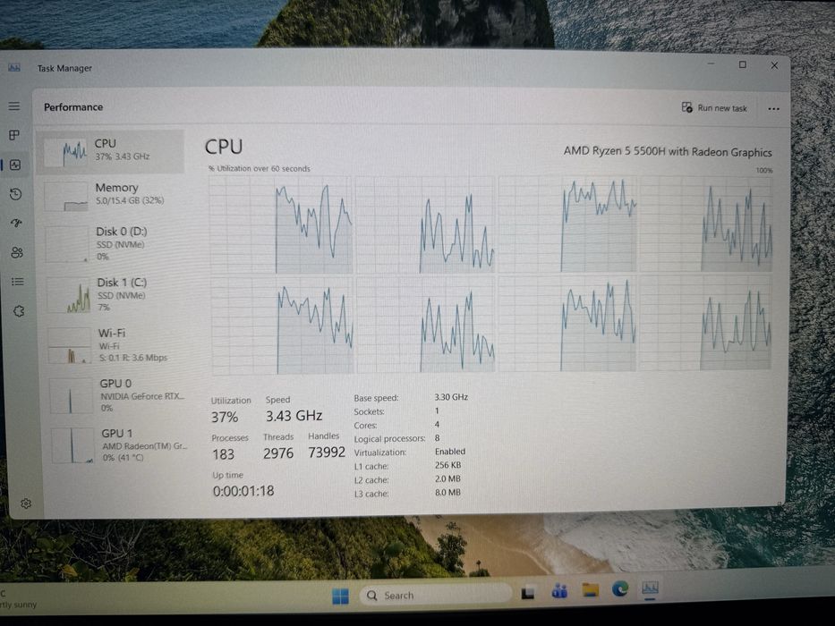 vand schimb Laptop gaming Ryzen 5500H 16Gb D4 RTX 2050 SSD 1Tb