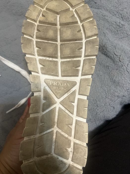 Кеды кожаные Prada