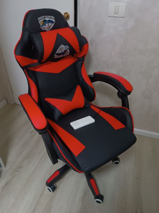 Scaun birou night hunter piele cu masaj prin vibrații