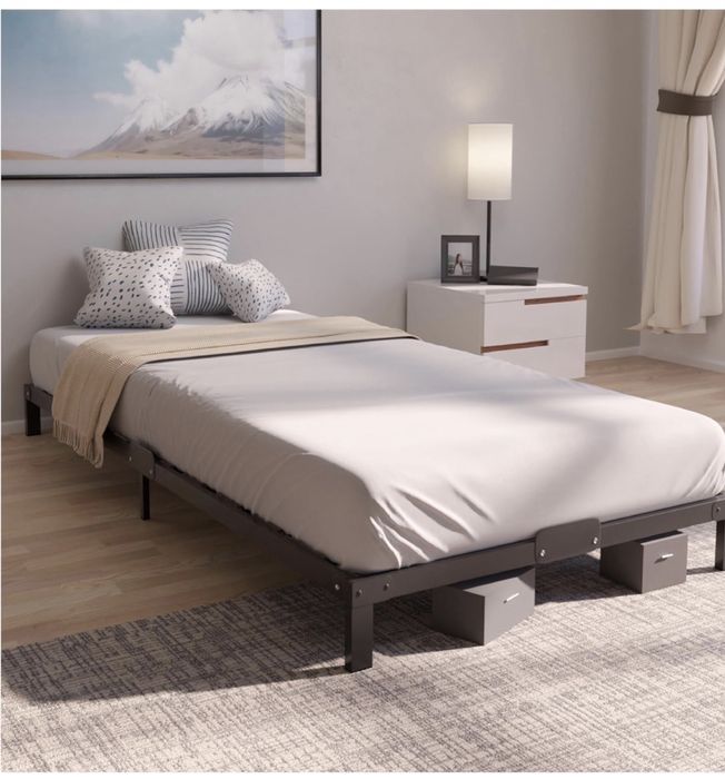 Pat metalic. Nou. 1 buc x. :  90x200 cm si 1buc dublu 180X200