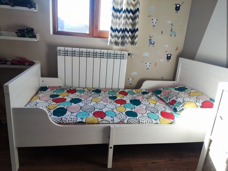 Легло ikea sundvik с подматрачна рамка и матрак