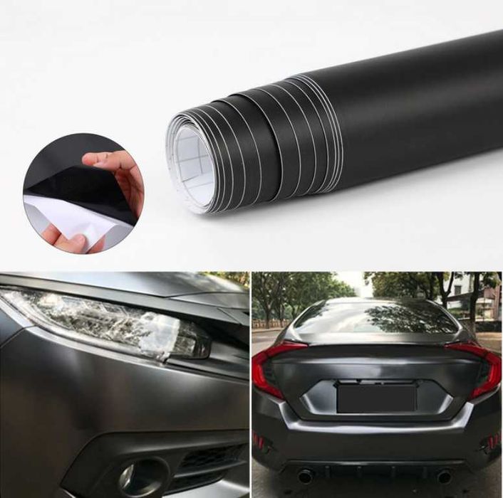 Автомобилно Фолио Черен Мат - 1.52 х 1 метър.