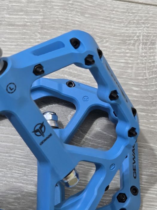 Pedale MTB GEWAGE – Platformă Lată, Antiderapante, Nylon, Albastre