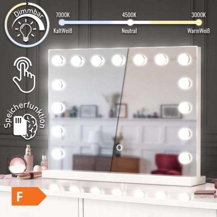 Огледало Aquamarin Holywood LED 58 x 43 см