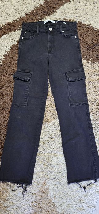 Blugi cropped femei Bershka 34