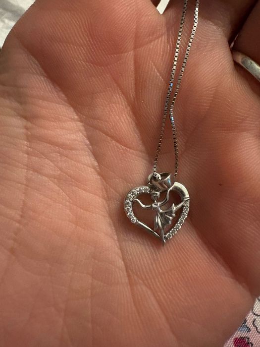 Колие сребро - балерина