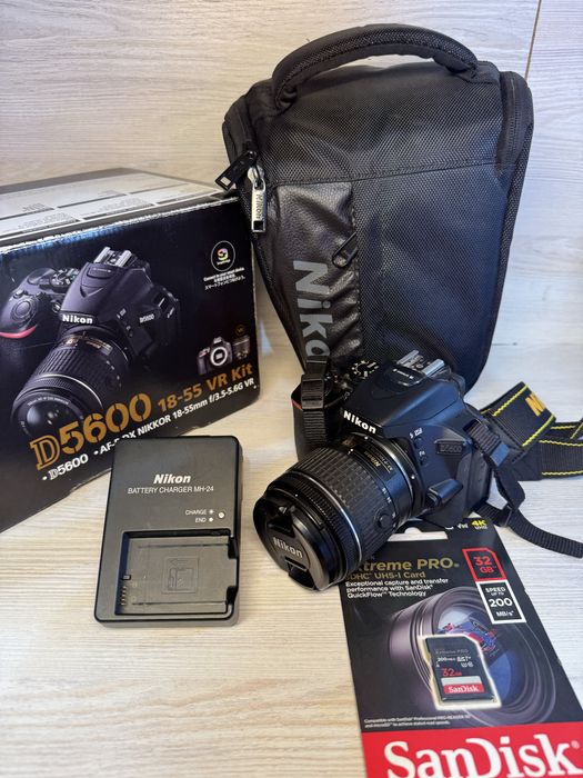 Nikon D5600/18-55 vr kit ideall holatda .3 oy kafolat