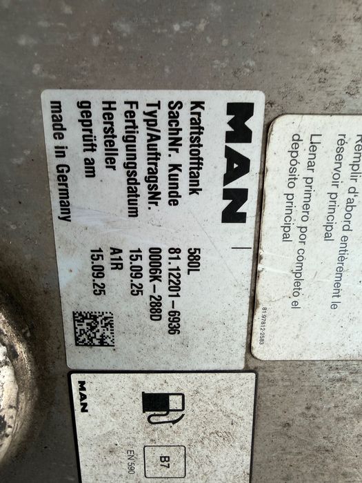 алуминиеви резервоари за камион MAN