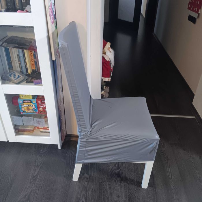 НОВИ! Комплект от 6 бр. XL калъфи за столове от PU кожа, водоустойчиви