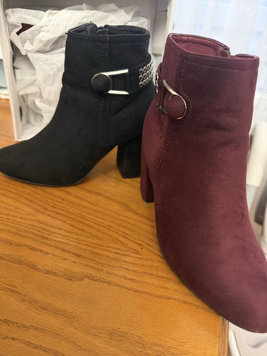 Botine piele intoarsa eco