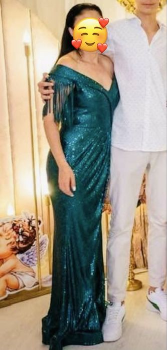 Официална дълга рокля с пайети