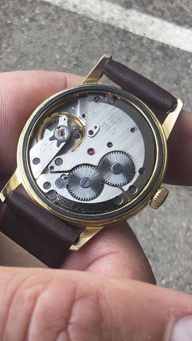 Ceas vitange Glashutte placat cu aur