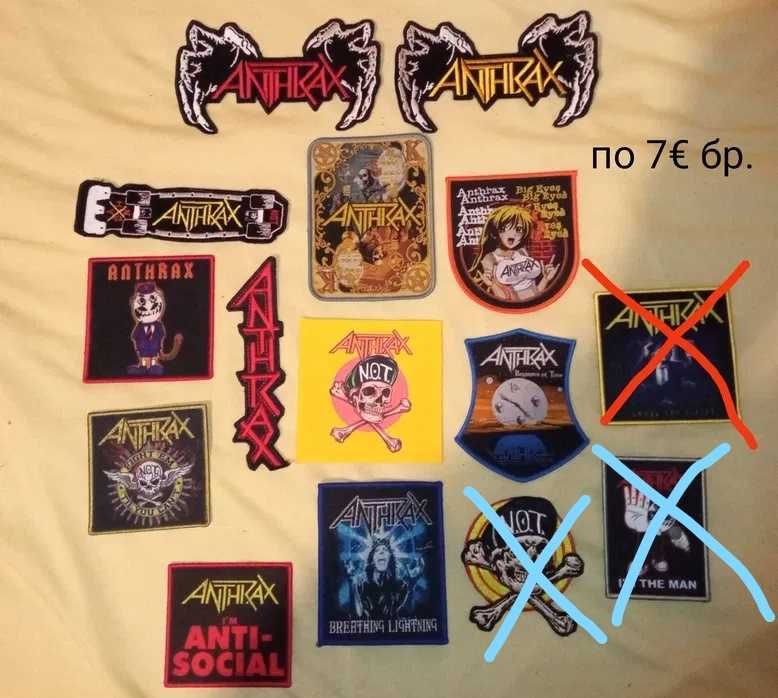 Нашивки на Антракс / Anthrax (НАМАЛЕНИЕ)