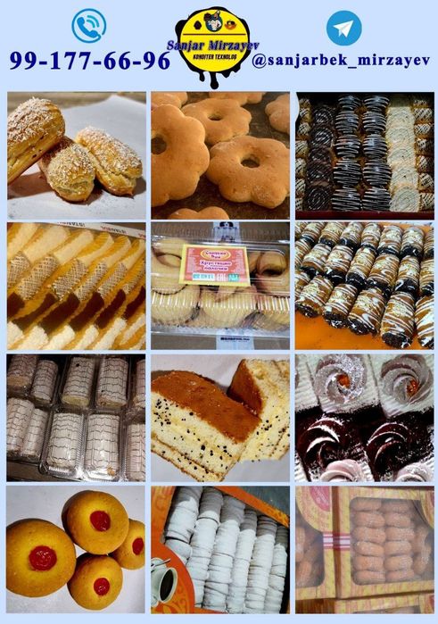 Harhil turdagi qandolat mahsulotlari oʻrgatamiz