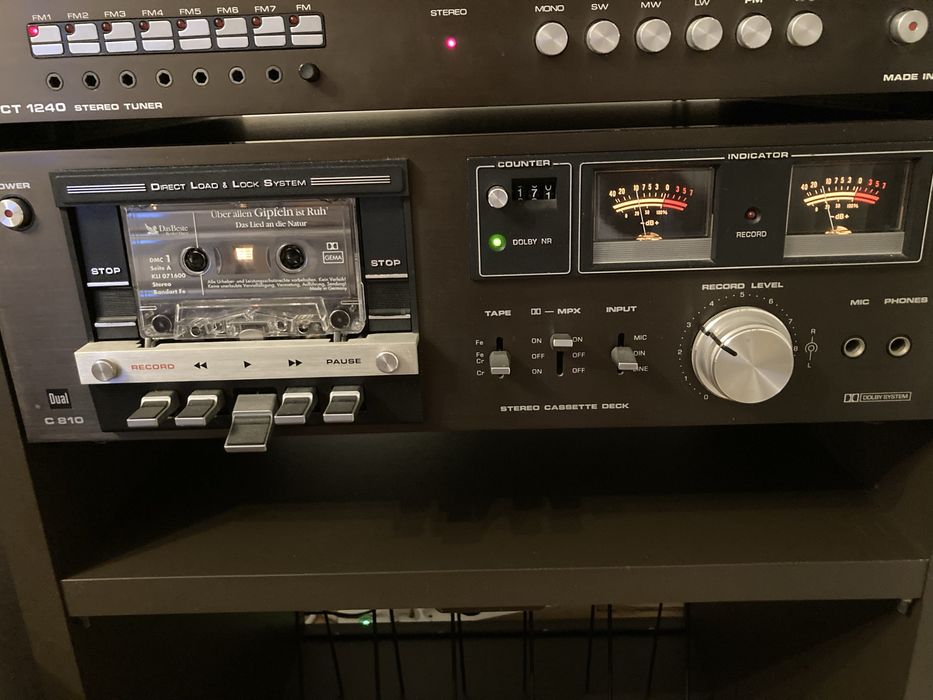Linie audio Dual, amplificator CV 1200, casetofon C 180, tuner, boxe