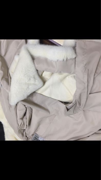 Белая норковая шуба