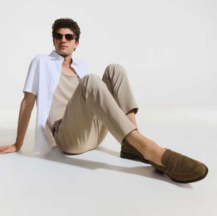 Pantofi loafer 40 40.5 penny Baccaglini piele naturala moale camel