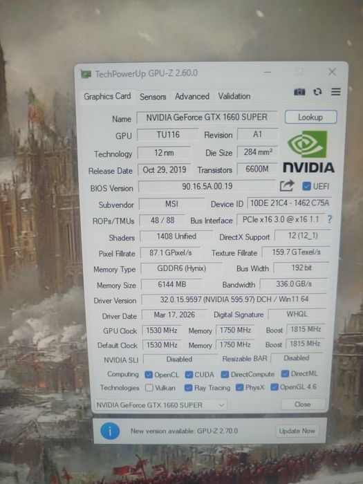 GeForce GTX 1660 SUPER